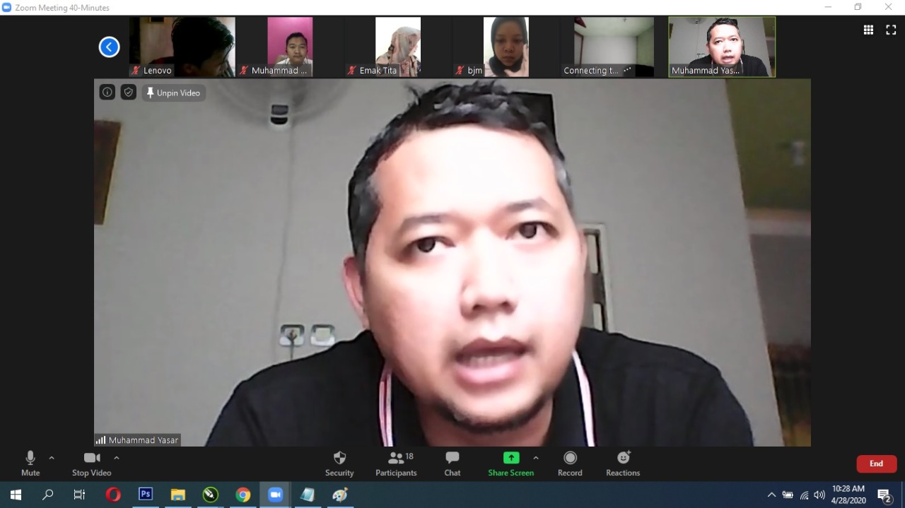 Koordinasi Bawaslu Kota Banjarmasin Kala Work From Home (WFH)