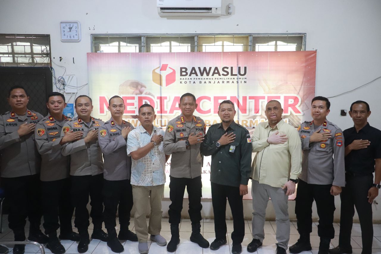 Eratkan Sinergi Jelang Pemilu 2024 Kapolres Kunjungi Bawaslu Banjarmasin
