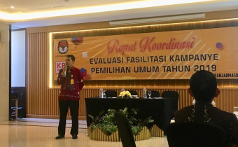 Ketua Bawaslu Kota Banjarmasin Menghadiri Rapat Koordinasi Evaluasi Fasilitas Kapanye Pemilu Tahun 2019