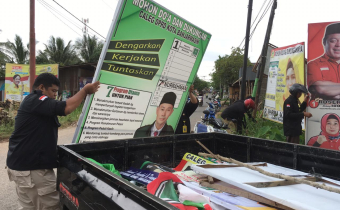 Masih Banyak Caleg Melanggar Ketentuan Pemasangan APK