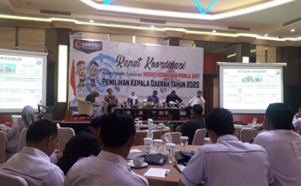 Rapat Koordinasi dalam rangka Sosialisasi Indeks Kerawanan Pemilu (IKP) Pemilihan Kepala Daerah Tahun 2020--